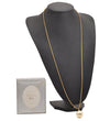 Authentic Christian Dior Imitation Pearl Gold Tone Chain Necklace Box 2314J