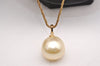 Authentic Christian Dior Imitation Pearl Gold Tone Chain Necklace Box 2314J