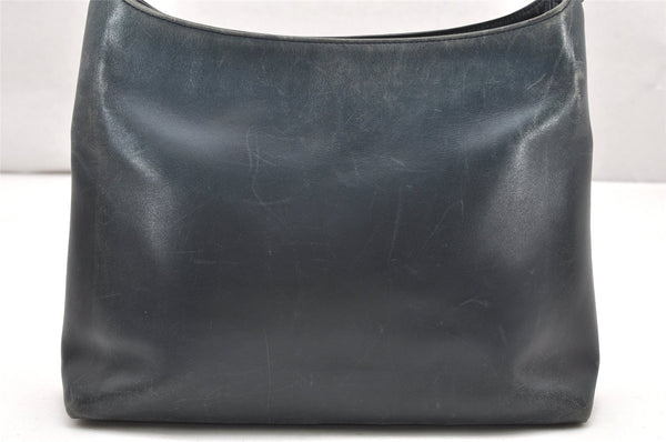 Authentic Salvatore Ferragamo Vara Shoulder Hand Bag Purse Leather Navy SF 2316K