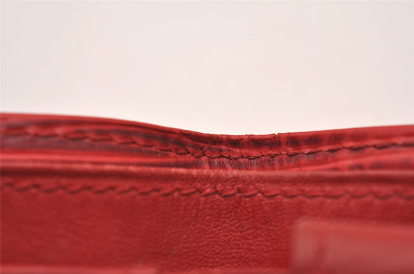 Auth Louis Vuitton Epi Porte Billet Carte Credit Monnaie Wallet M6354E Red 2317I