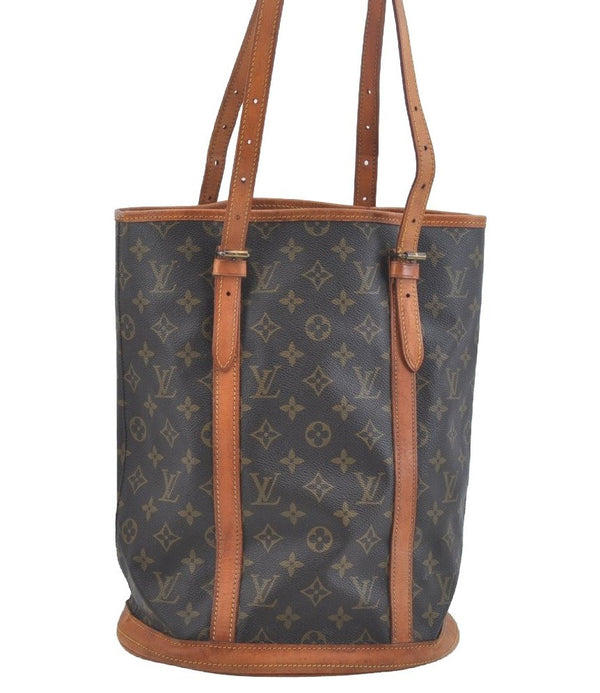 Authentic Louis Vuitton Monogram Bucket GM Shoulder Bag Old Model Junk 2318H