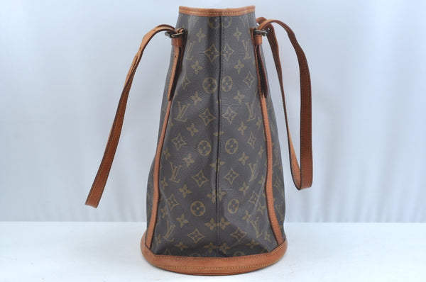 Authentic Louis Vuitton Monogram Bucket GM Shoulder Bag Old Model Junk 2318H