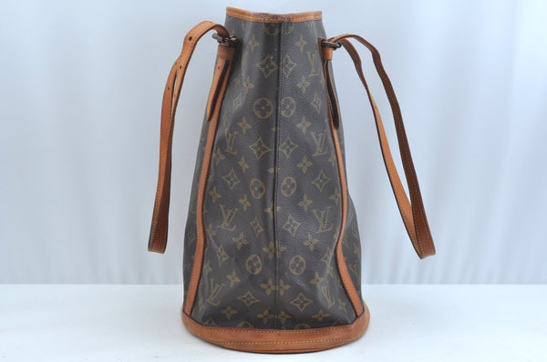 Authentic Louis Vuitton Monogram Bucket GM Shoulder Bag Old Model Junk 2318H