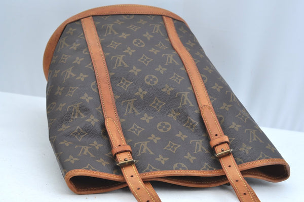Authentic Louis Vuitton Monogram Bucket GM Shoulder Bag Old Model Junk 2318H