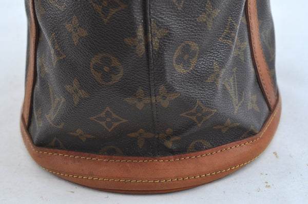 Authentic Louis Vuitton Monogram Bucket GM Shoulder Bag Old Model Junk 2318H