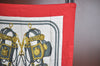 Authentic HERMES Carre 90 Scarf "BRIDES de GALA par" Silk Red 2319J