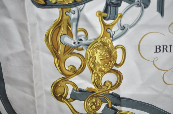 Authentic HERMES Carre 90 Scarf "BRIDES de GALA par" Silk Red 2319J