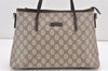 Authentic GUCCI Vintage 2Way Shoulder Tote Bag GG PVC Leather 353440 Brown 2319K