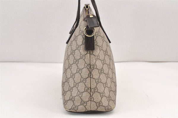 Authentic GUCCI Vintage 2Way Shoulder Tote Bag GG PVC Leather 353440 Brown 2319K