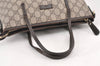 Authentic GUCCI Vintage 2Way Shoulder Tote Bag GG PVC Leather 353440 Brown 2319K