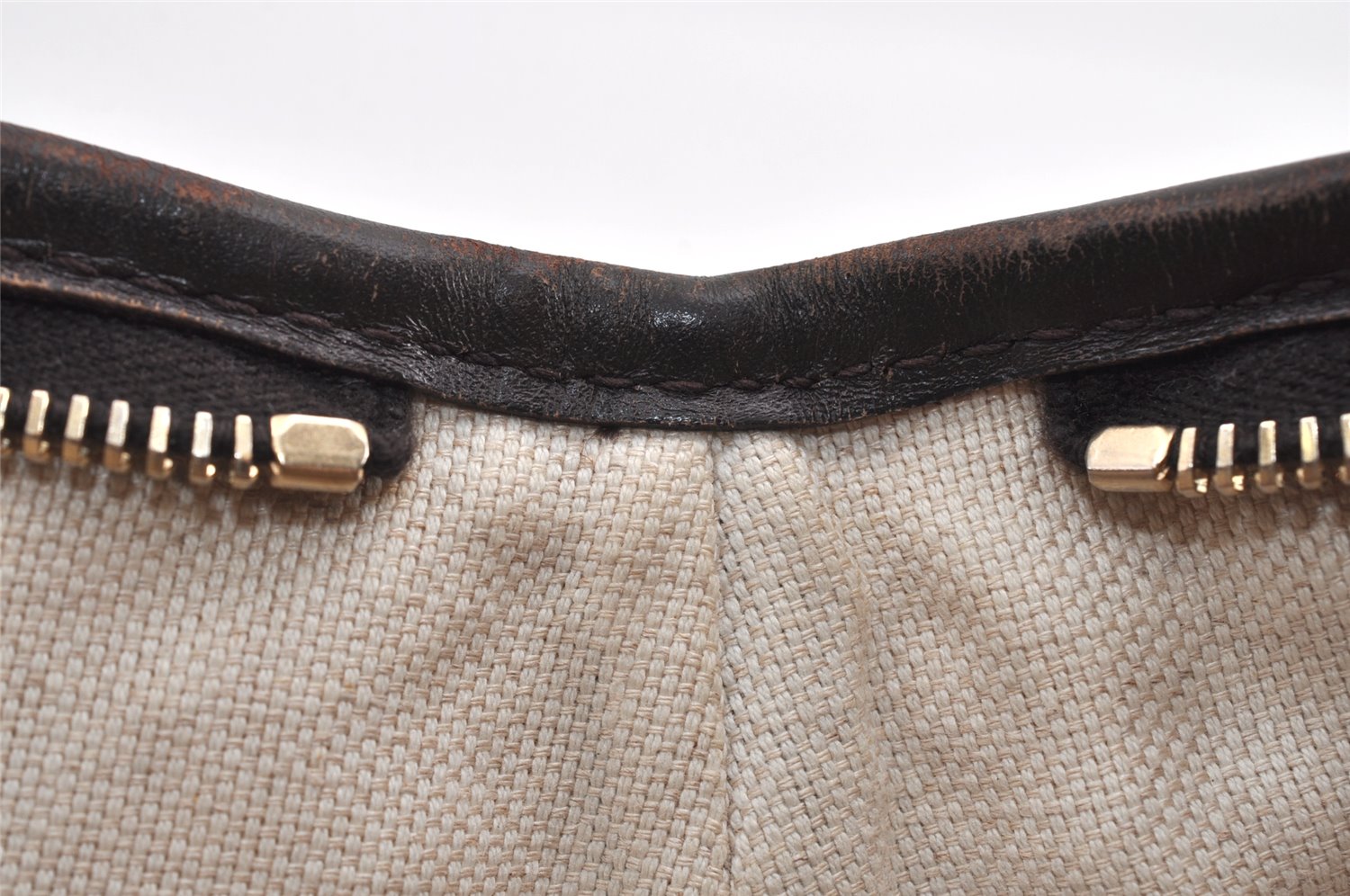 Authentic GUCCI Vintage 2Way Shoulder Tote Bag GG PVC Leather 353440 Brown 2319K