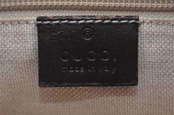 Authentic GUCCI Vintage 2Way Shoulder Tote Bag GG PVC Leather 353440 Brown 2319K