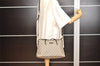 Authentic GUCCI Vintage 2Way Shoulder Tote Bag GG PVC Leather 353440 Brown 2319K