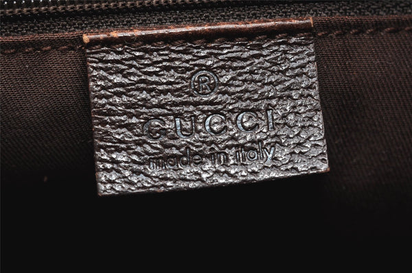 Authentic GUCCI Eclipse Shoulder Tote Bag GG Canvas Leather 121023 Brown 2321K