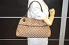 Authentic GUCCI Eclipse Shoulder Tote Bag GG Canvas Leather 121023 Brown 2321K