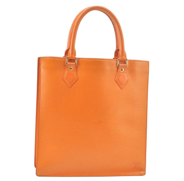 Authentic Louis Vuitton Epi Leather Sac Plat PM Hand Bag Orange M5274H LV 2323J