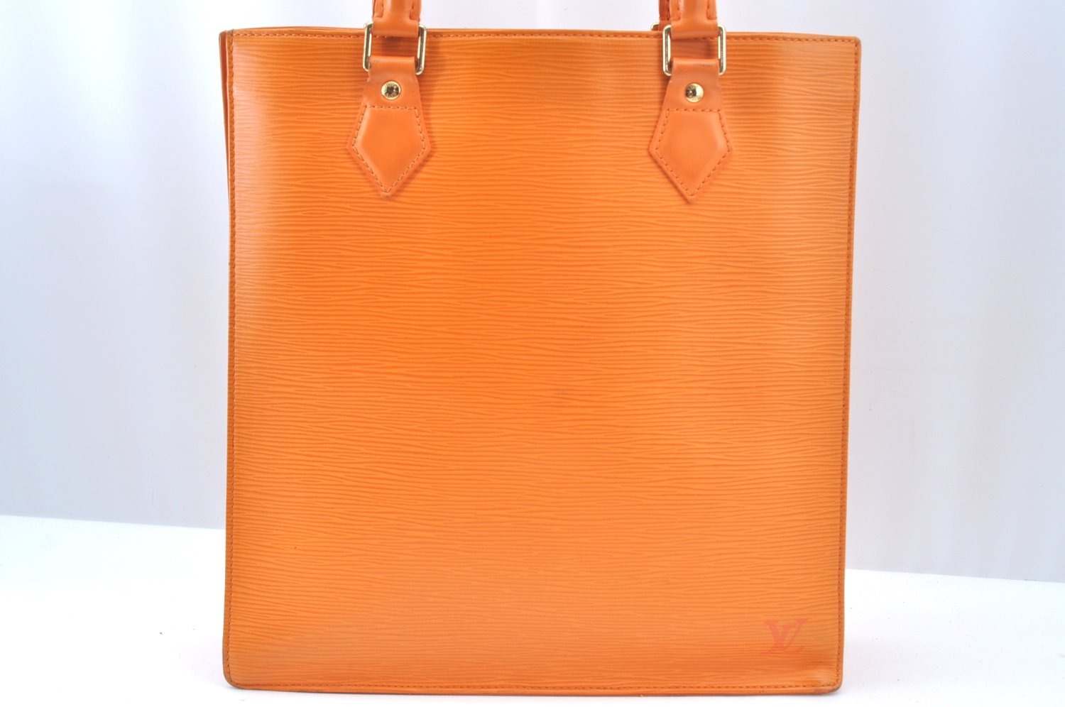 Authentic Louis Vuitton Epi Leather Sac Plat PM Hand Bag Orange M5274H LV 2323J