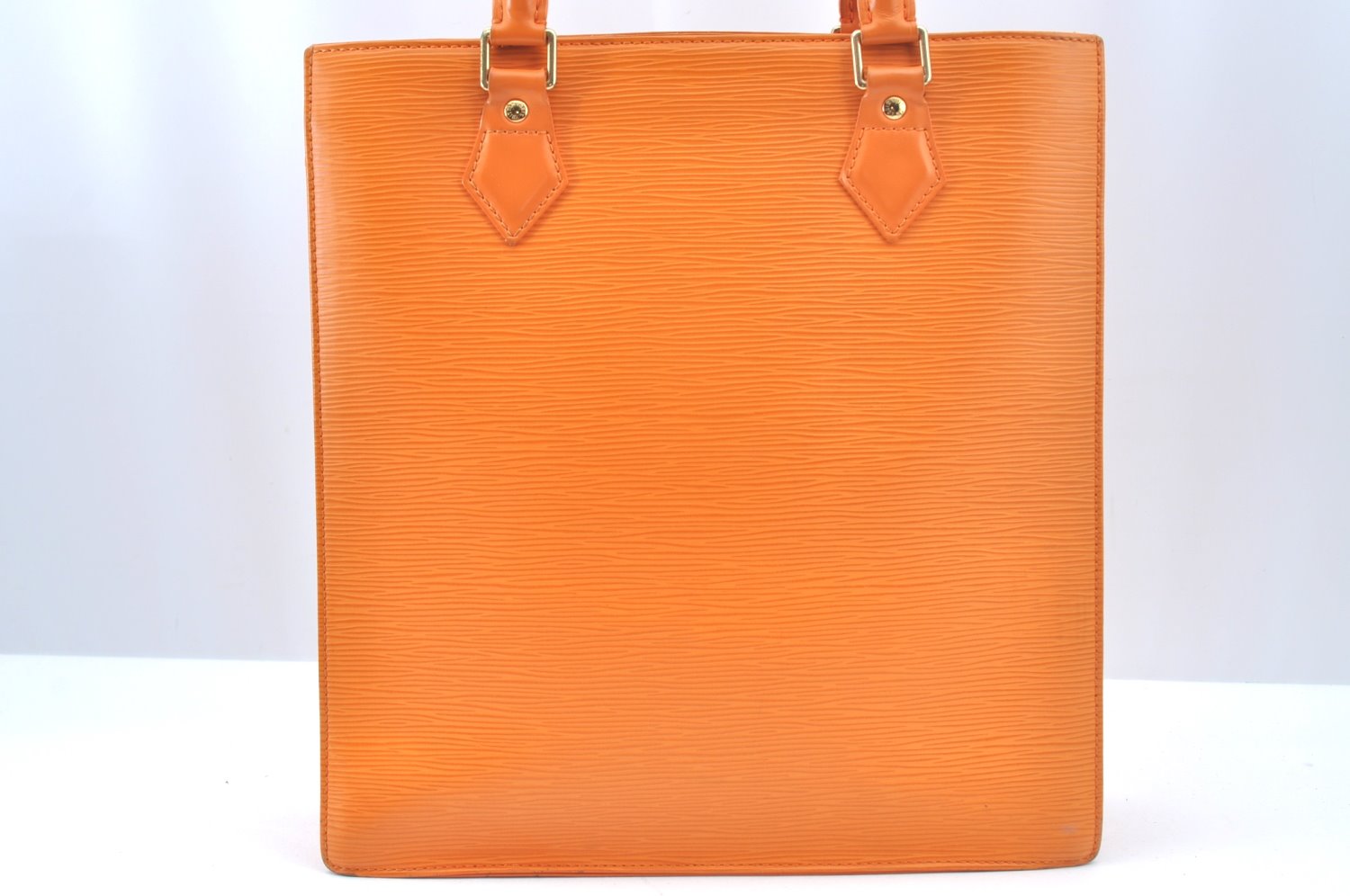 Authentic Louis Vuitton Epi Leather Sac Plat PM Hand Bag Orange M5274H LV 2323J