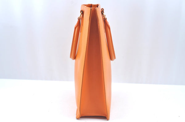 Authentic Louis Vuitton Epi Leather Sac Plat PM Hand Bag Orange M5274H LV 2323J