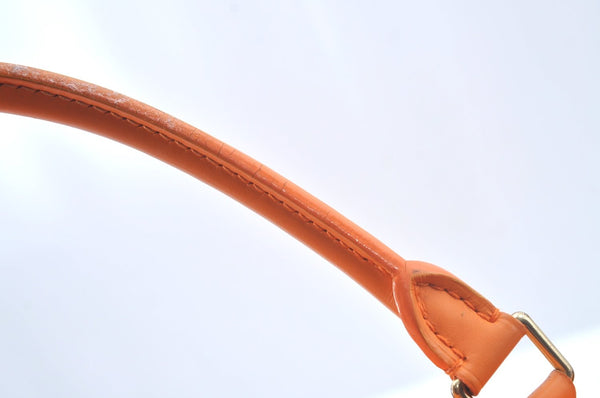 Authentic Louis Vuitton Epi Leather Sac Plat PM Hand Bag Orange M5274H LV 2323J