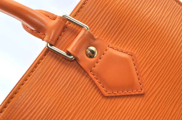 Authentic Louis Vuitton Epi Leather Sac Plat PM Hand Bag Orange M5274H LV 2323J