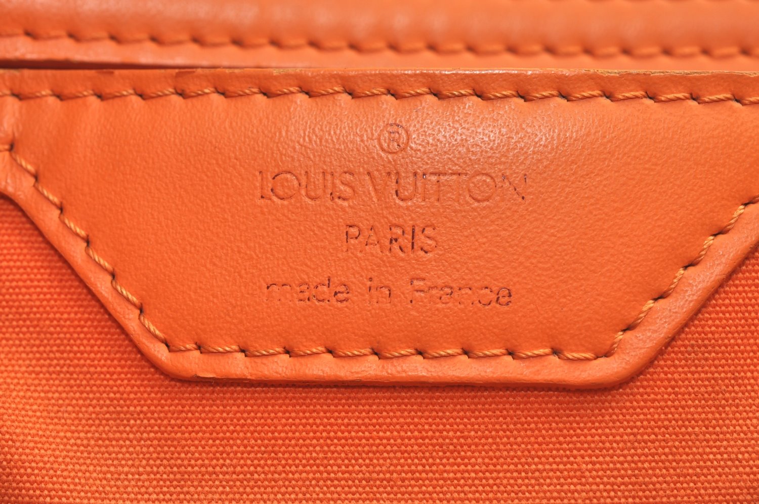 Authentic Louis Vuitton Epi Leather Sac Plat PM Hand Bag Orange M5274H LV 2323J