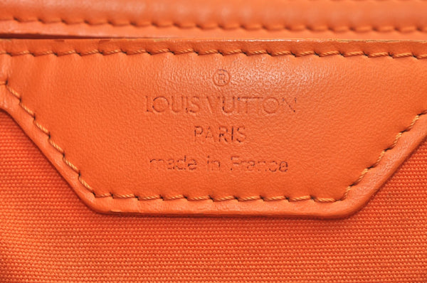 Authentic Louis Vuitton Epi Leather Sac Plat PM Hand Bag Orange M5274H LV 2323J
