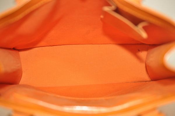 Authentic Louis Vuitton Epi Leather Sac Plat PM Hand Bag Orange M5274H LV 2323J