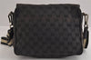 Authentic GUCCI Sherry Line Shoulder Bag GG Canvas Leather 0190375 Black 2325J