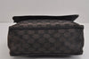 Authentic GUCCI Sherry Line Shoulder Bag GG Canvas Leather 0190375 Black 2325J