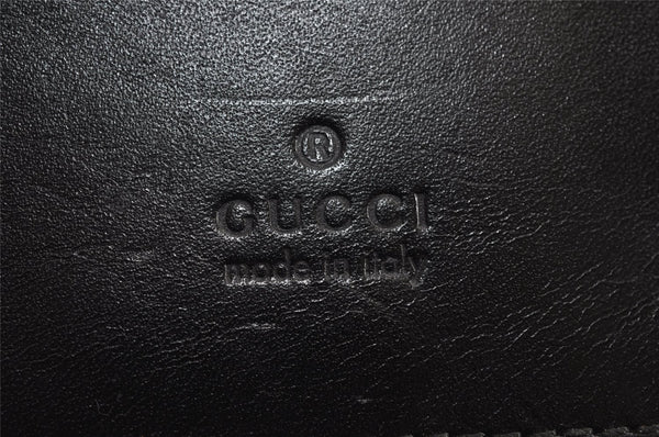 Authentic GUCCI Sherry Line Shoulder Bag GG Canvas Leather 0190375 Black 2325J