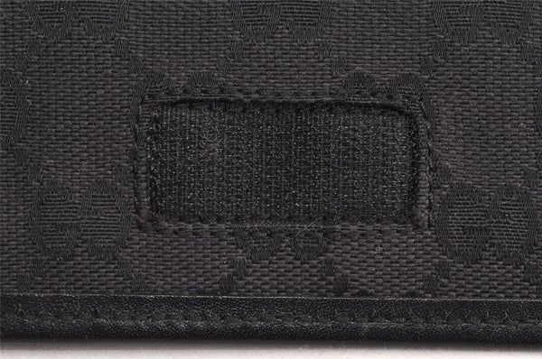 Authentic GUCCI Sherry Line Shoulder Bag GG Canvas Leather 0190375 Black 2325J
