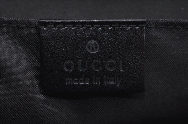 Authentic GUCCI Sherry Line Shoulder Bag GG Canvas Leather 0190375 Black 2325J