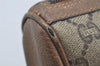 Authentic GUCCI GG Plus Clutch Hand Bag Purse GG PVC Leather Brown Junk 2326J