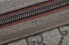 Authentic GUCCI GG Plus Clutch Hand Bag Purse GG PVC Leather Brown Junk 2326J