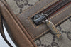 Authentic GUCCI GG Plus Clutch Hand Bag Purse GG PVC Leather Brown Junk 2326J