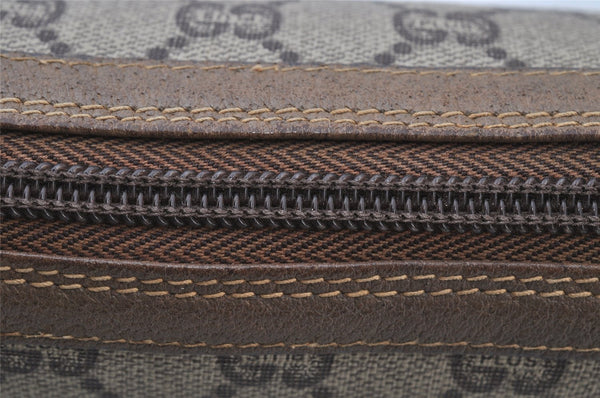 Authentic GUCCI GG Plus Clutch Hand Bag Purse GG PVC Leather Brown Junk 2326J