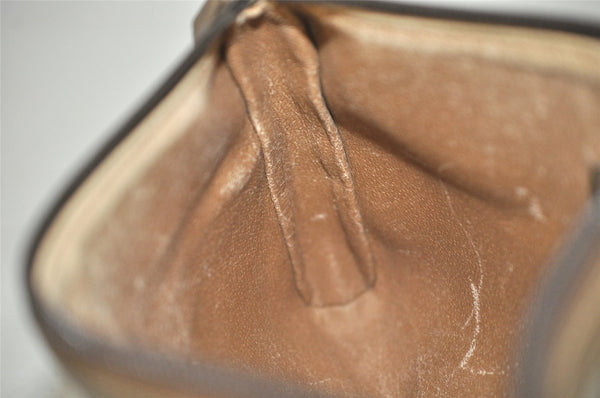 Authentic GUCCI GG Plus Clutch Hand Bag Purse GG PVC Leather Brown Junk 2326J