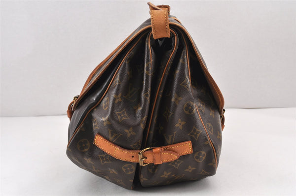 Authentic Louis Vuitton Monogram Saumur 35 Shoulder Cross Bag M42254 LV 2326K