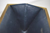 Authentic Christian Dior Trotter Clutch Hand Bag Purse Canvas Leather Blue 2327I