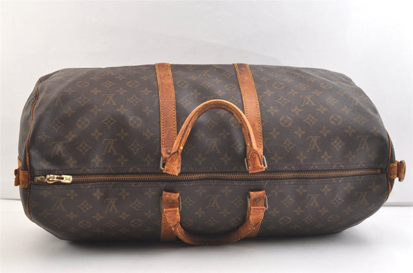 Authentic Louis Vuitton Monogram Keepall Bandouliere 55 M41414 Boston Bag 2327K