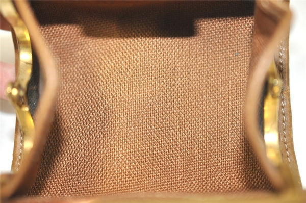 Authentic Christian Dior Honeycomb Coin Case Purse PVC Leather Black CD 2328I