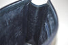 Authentic GUCCI Sherry Line Clutch Hand Bag Purse GG PVC Leather Navy Blue 2329J