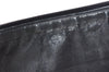 Authentic GUCCI Sherry Line Clutch Hand Bag Purse GG PVC Leather Navy Blue 2329J