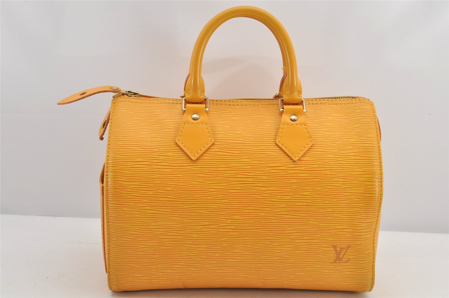 Authentic Louis Vuitton Epi Speedy 25 Hand Boston Bag Yellow M43019 LV 2329K