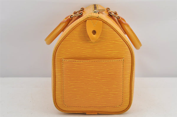 Authentic Louis Vuitton Epi Speedy 25 Hand Boston Bag Yellow M43019 LV 2329K