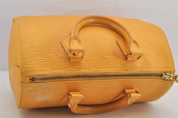 Authentic Louis Vuitton Epi Speedy 25 Hand Boston Bag Yellow M43019 LV 2329K