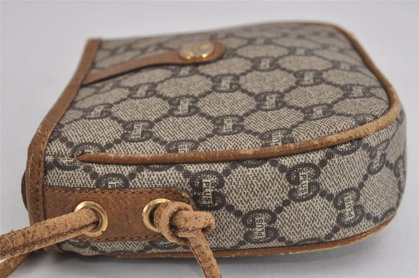 Authentic GUCCI GG Plus Shoulder Bag Purse GG PVC Leather Brown Junk 2330J