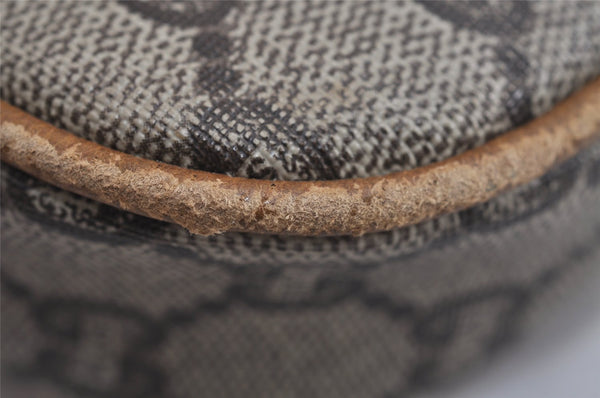 Authentic GUCCI GG Plus Shoulder Bag Purse GG PVC Leather Brown Junk 2330J