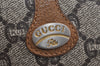 Authentic GUCCI GG Plus Shoulder Bag Purse GG PVC Leather Brown Junk 2330J